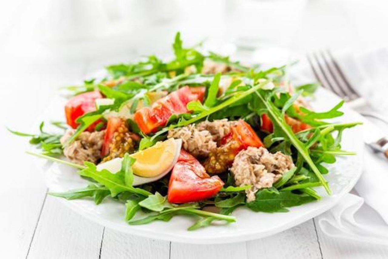 Purslane Tuna Wheat Salad