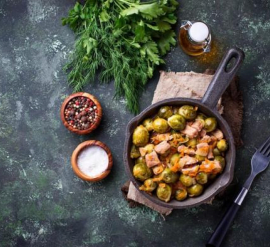 Brussels Sprouts With Minced Meat