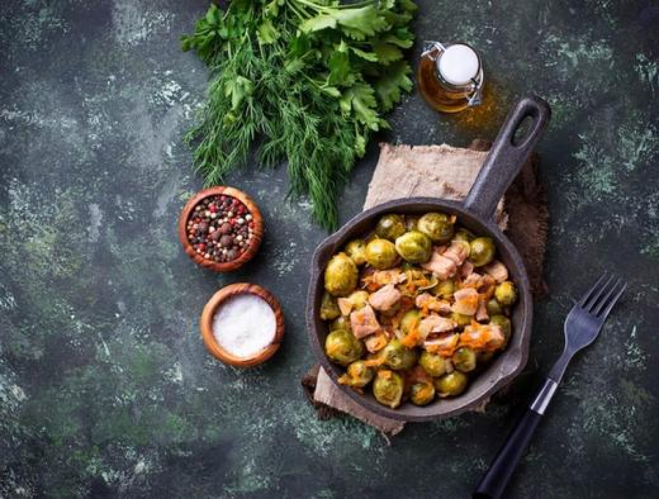 Brussels Sprouts With Minced Meat