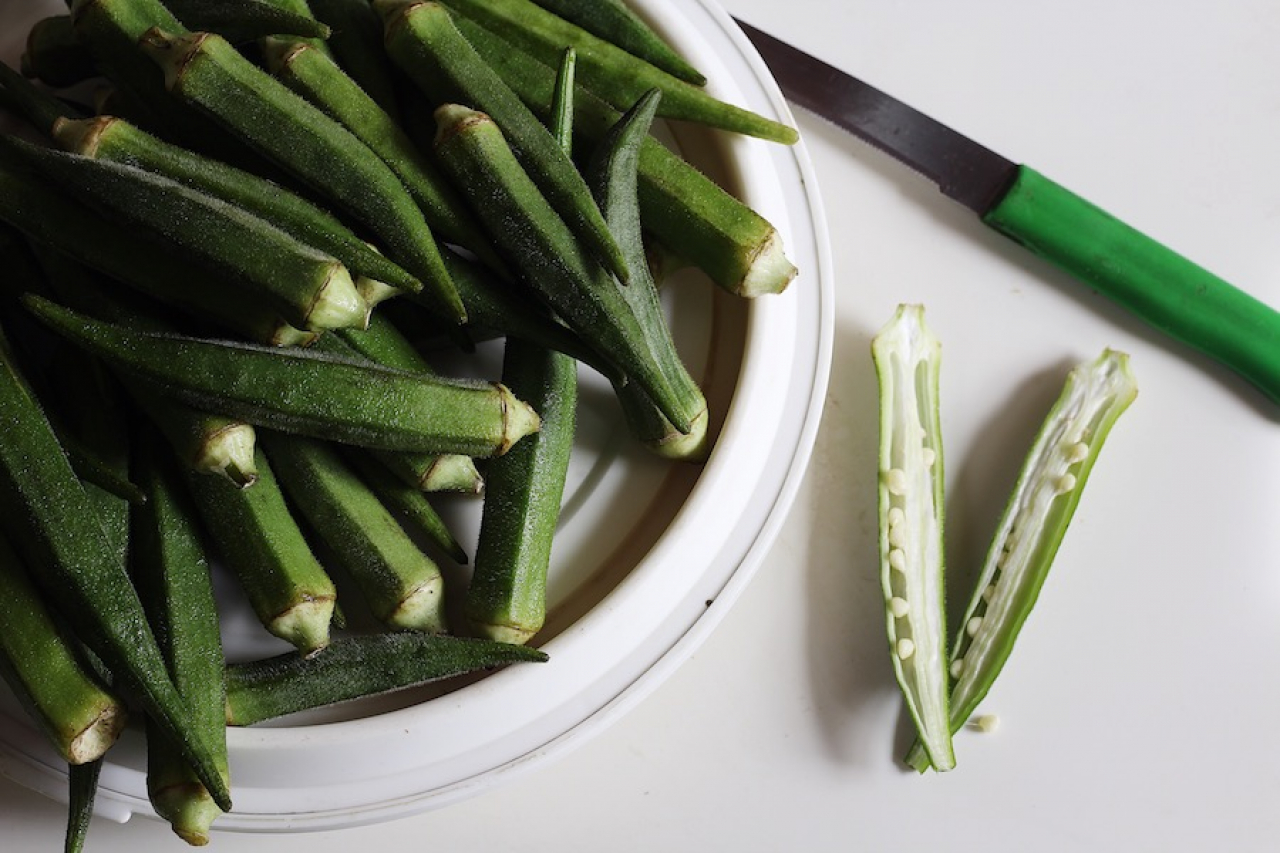 Okra with Chickpeas